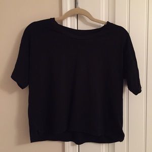 Madewell Black Cropped Tee